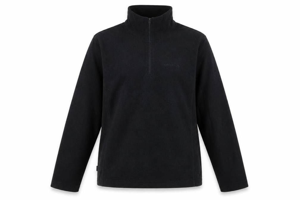 Campri Womens Black Fleece Sweatshirt Size 12 High Neck 1/4 Zip