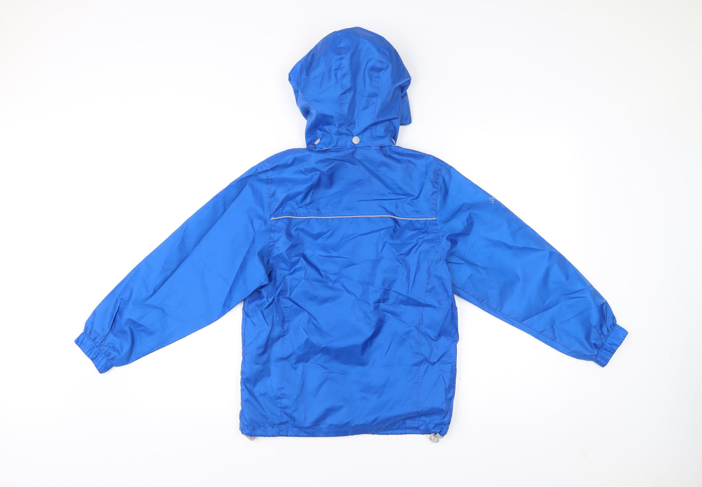 Trespass Boys Blue Waterproof Rain Coat Jacket 9-10 Years Hooded