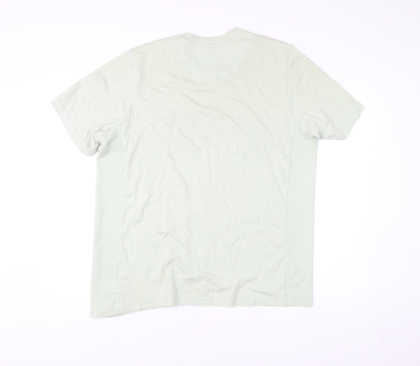 Adidas Men’s Beige L T-Shirt Organic Cotton Crew Neck Short Sleeve