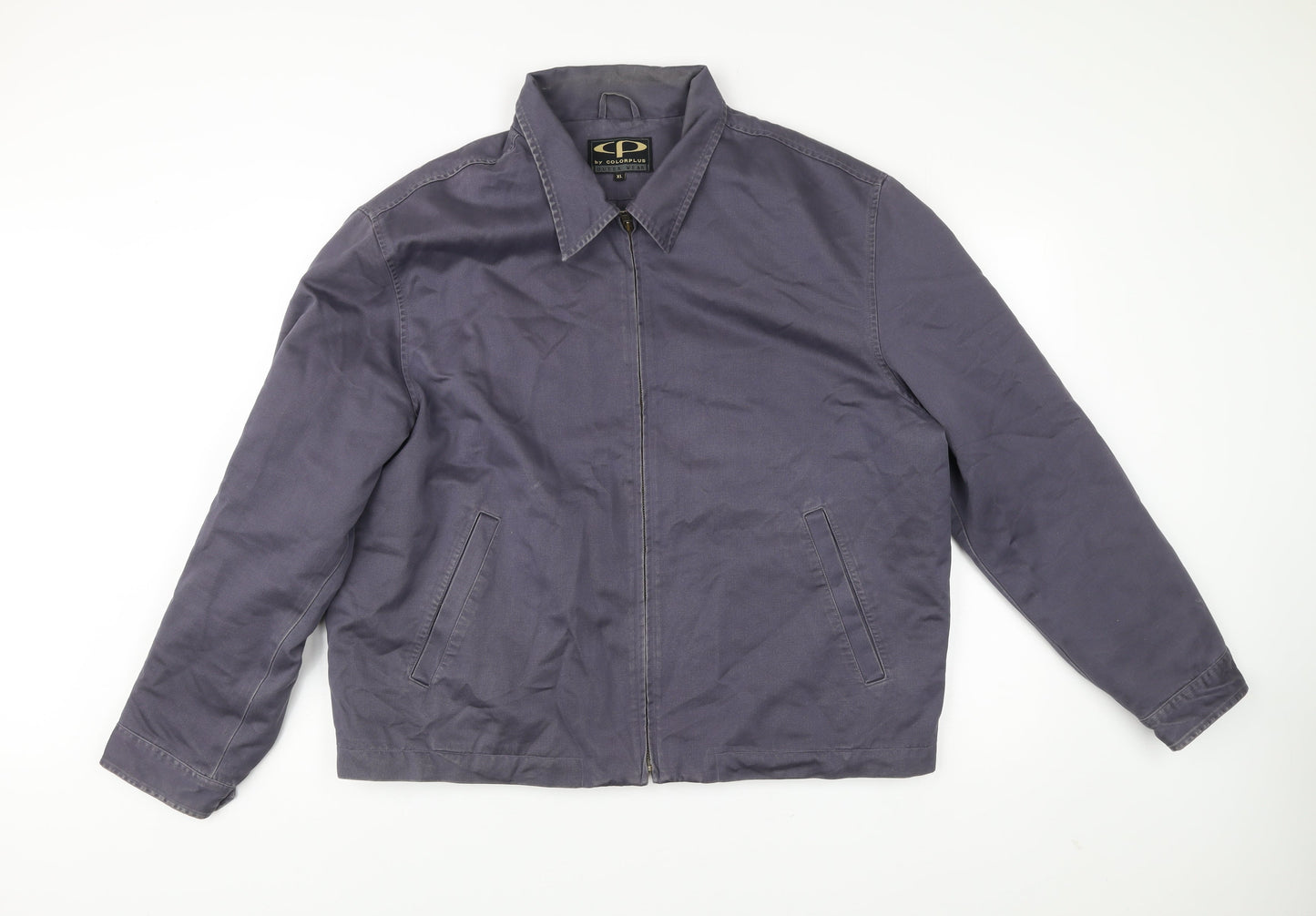 Colorplus Men's Blue XL Cotton Full Zip Casual Jacket