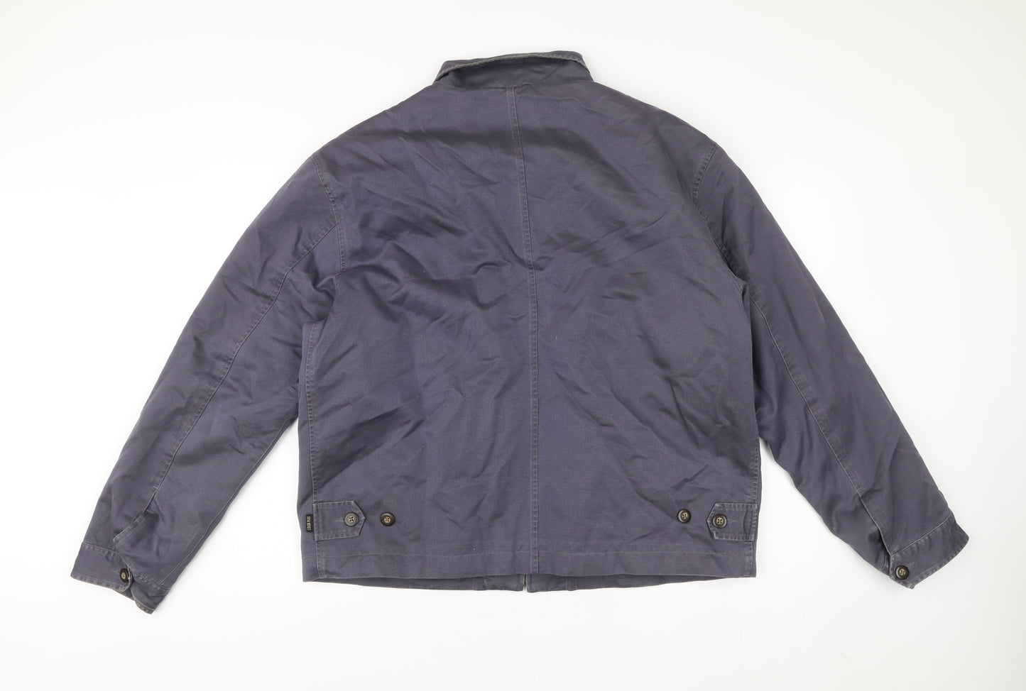 Colorplus Men's Blue XL Cotton Full Zip Casual Jacket