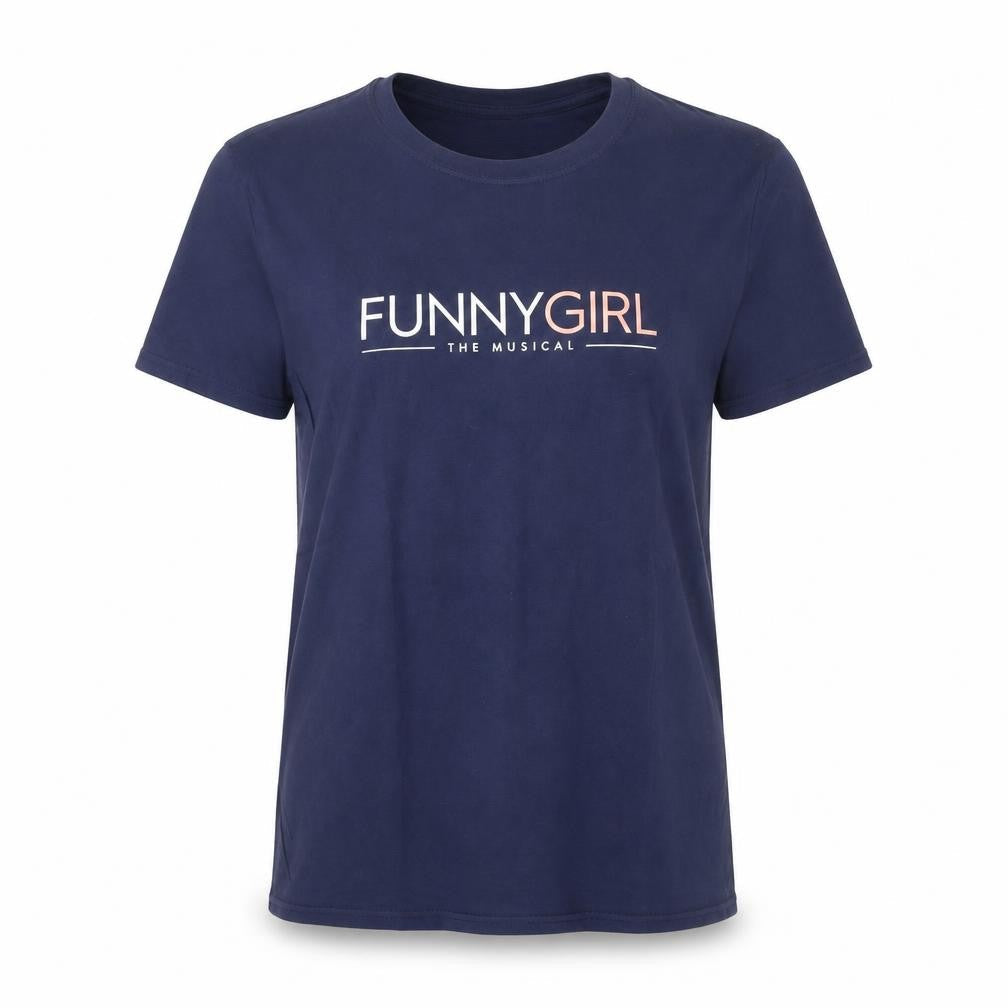 Encore Womens Blue Funny Girl Musical Graphic T-Shirt Size M