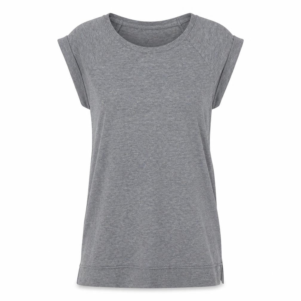 Topshop Womens Grey Size 8 Sleeveless Crew Neck Jersey T-Shirt