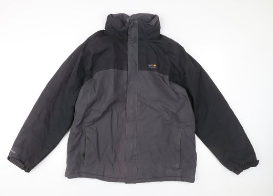 Regatta Men’s Black Grey XL Rain Coat Waterproof Outdoor Jacket