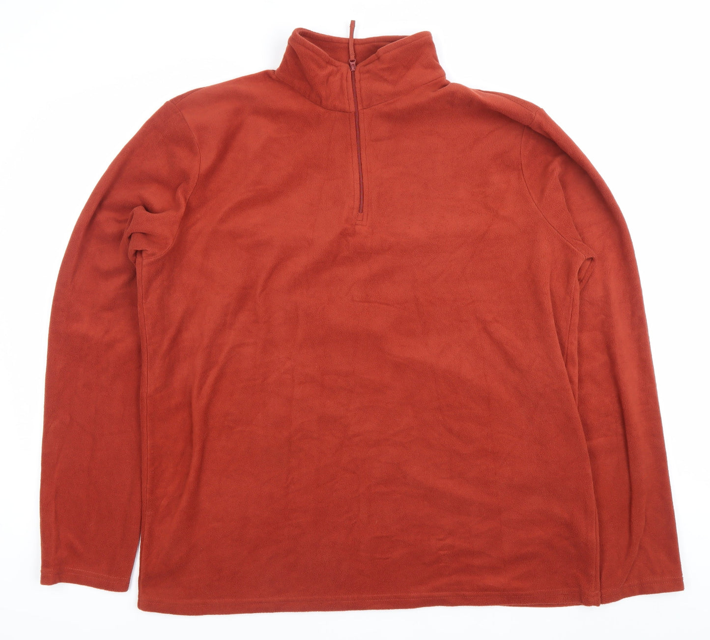 Mountain Warehouse Mens Brown XL Fleece 1/2 Zip Pullover Sweatshirt