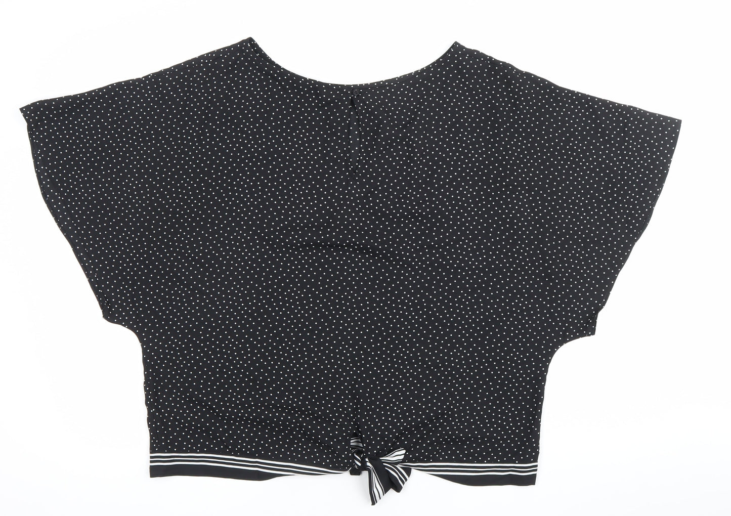 The Collection Debenhams Women Black Polka Dot Blouse Size 18
