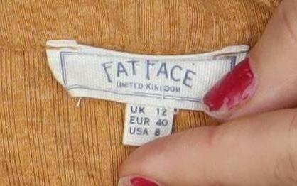 Fat Face Women’s Brown Wrap V-Neck Jersey T-Shirt Size 12