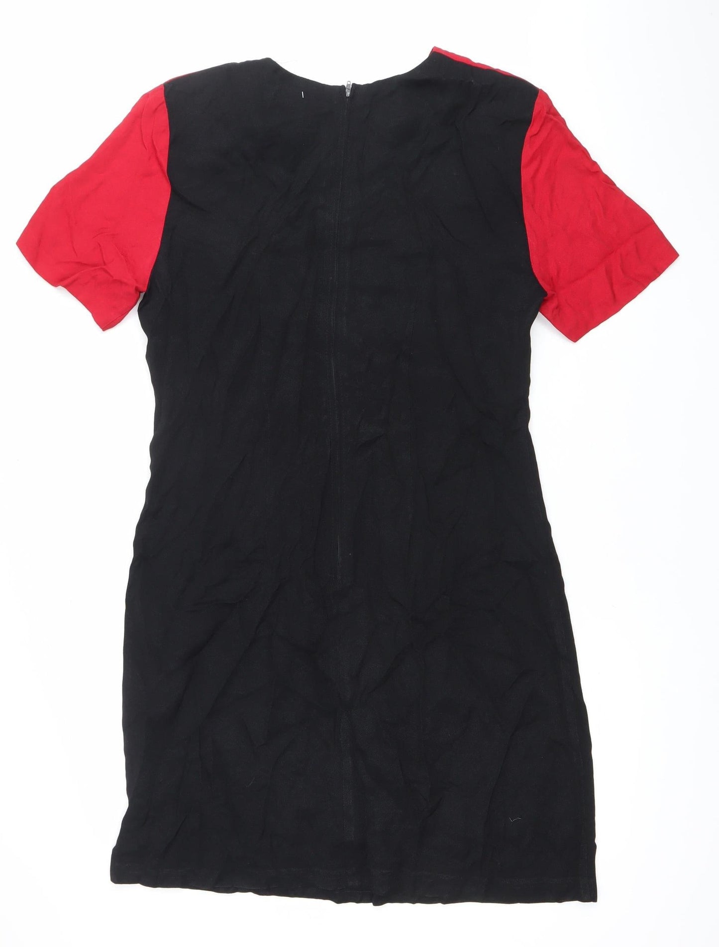 Betsy's Things Women’s Black Red Shift Dress Size 12 Retro Vintage
