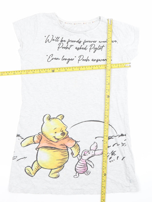 Brand Threads Womens Grey XS Winnie the Pooh Disney Nightshirt