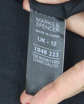 Marks and Spencer Women Black Sheath Work Dress Size 12