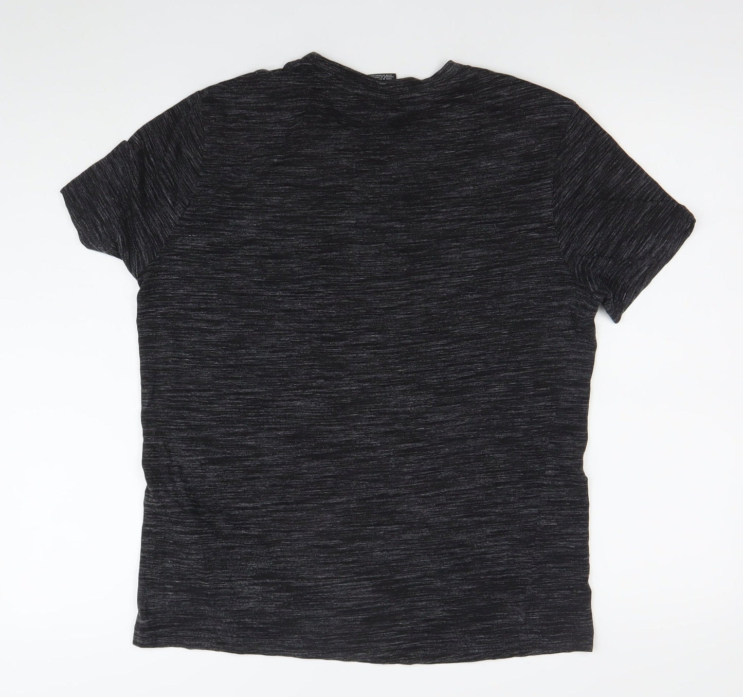 Champion Men's Black Medium Graphic Crew Neck Short Sleeve T-Shirt