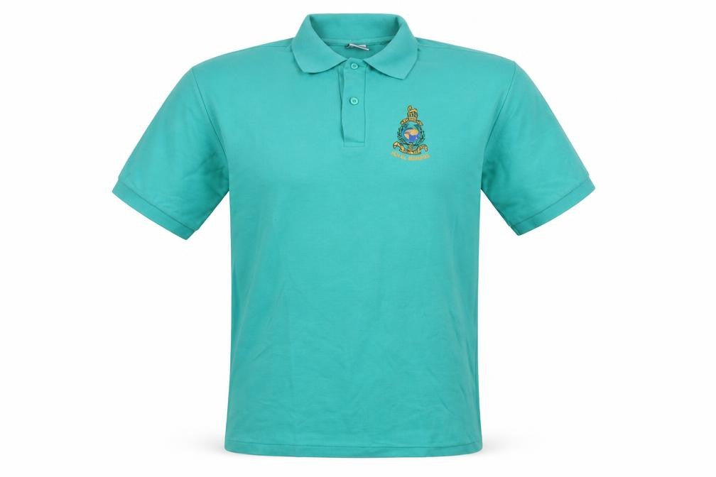Jerzees Men's Green Royal Marines Polo Shirt Size M Embroidered