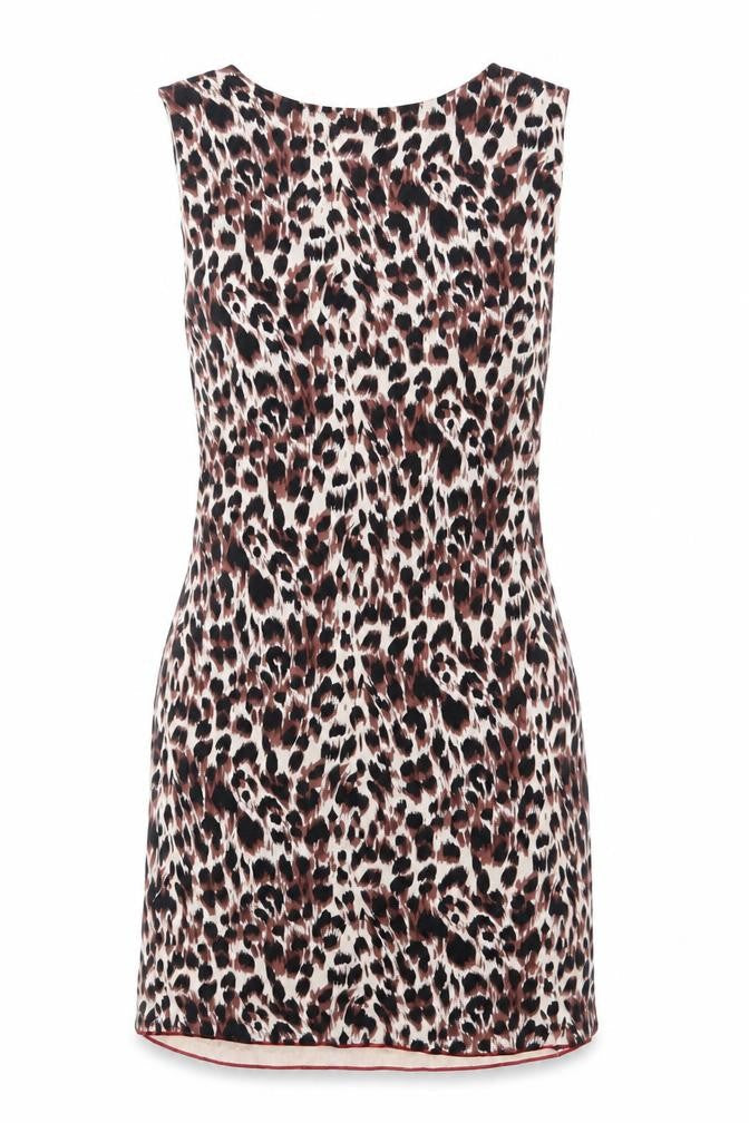 Zara Women’s Leopard Print Bodycon Dress Size 8 Sleeveless Short