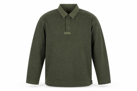 Hawkshead Men’s Green Long Sleeve Polo Shirt L Regular Fit