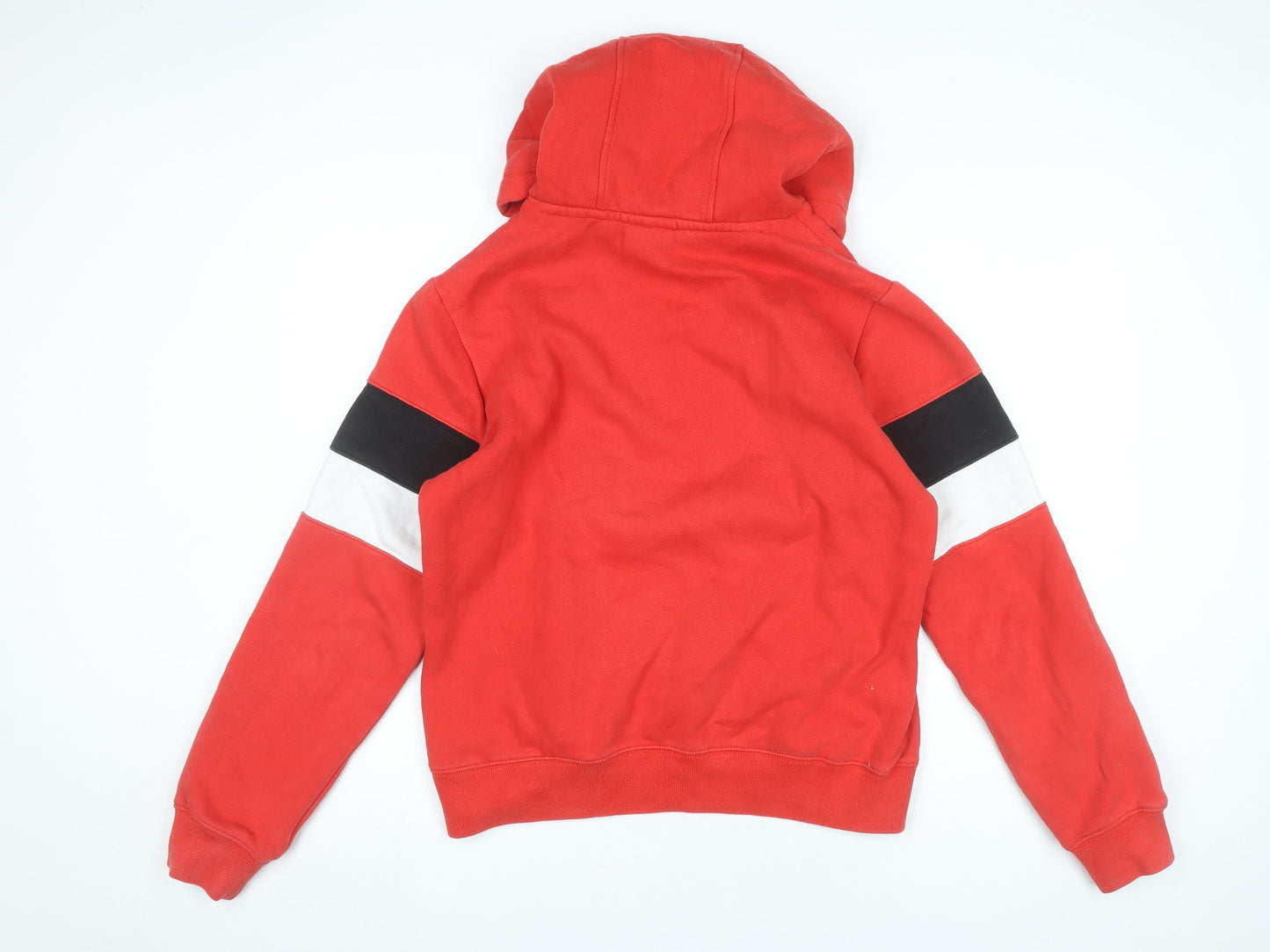 Macron Men’s Red Pullover Hoodie M Stoke City Football Logo Fleece