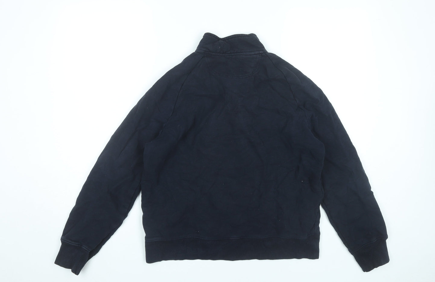Marks and Spencer Men’s Black M 38-40" Quarter Zip Sweatshirt Cotton