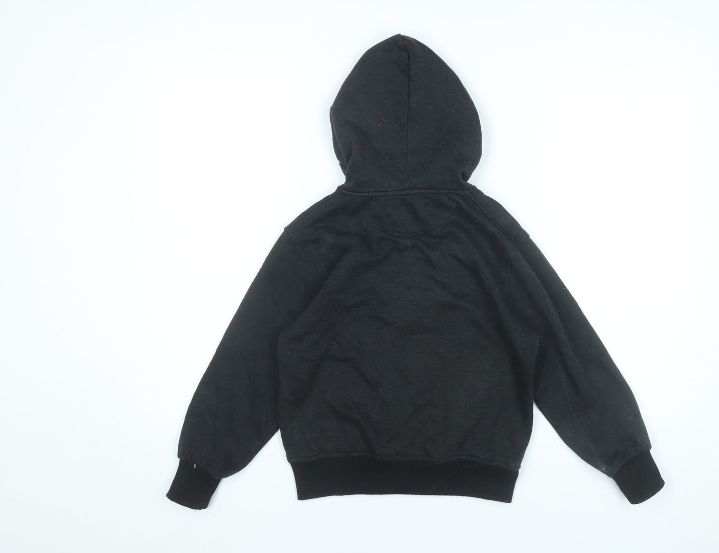 Ralph Lauren Boys Black Full Zip Hoodie 7-8 Years Cotton Polyester Logo