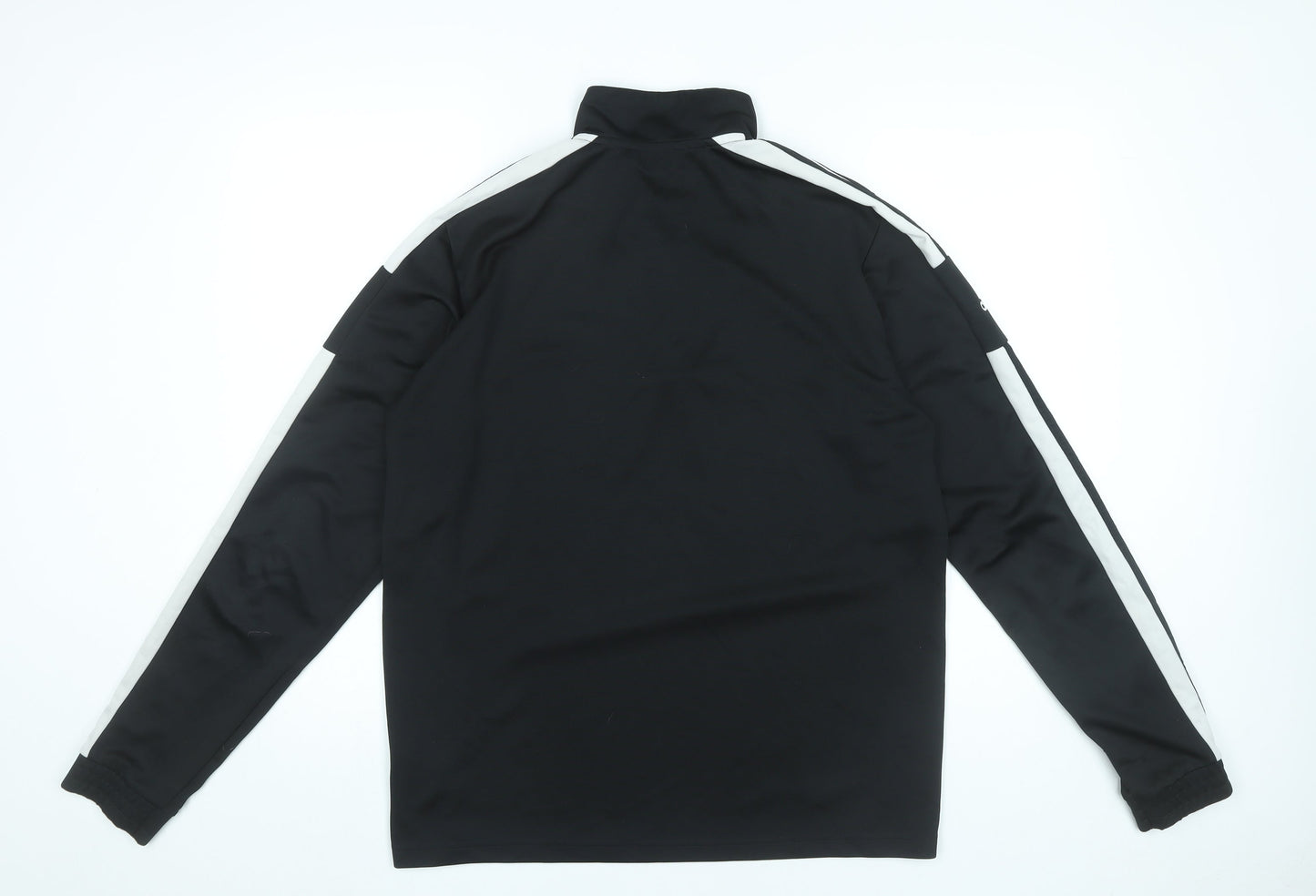 Adidas Men’s Black Striped 1/4 Zip Sweatshirt L Sports Training