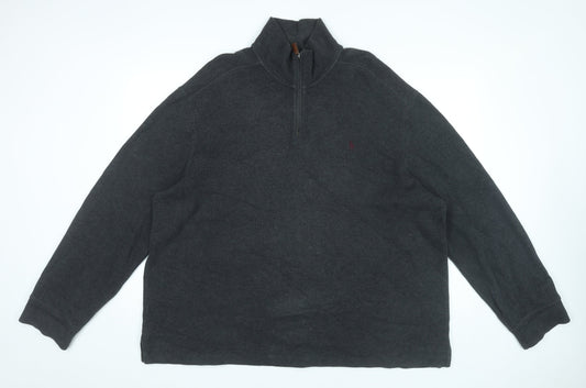 Polo Ralph Lauren Mens Grey 2XL 1/4 Zip Sweatshirt Pullover