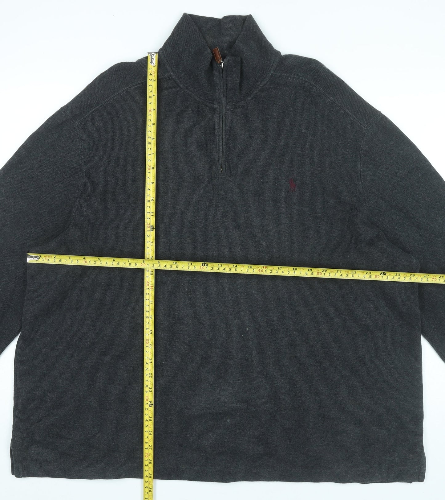 Polo Ralph Lauren Mens Grey 2XL 1/4 Zip Sweatshirt Pullover