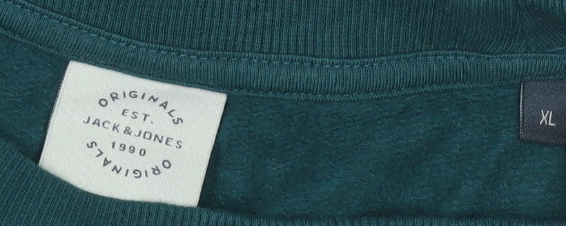 Jack & Jones Men’s Green XL Reindeer Christmas Sweatshirt Pullover