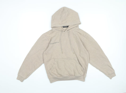PrettyLittleThing Women’s Beige Pullover Hoodie XS Regular Fit