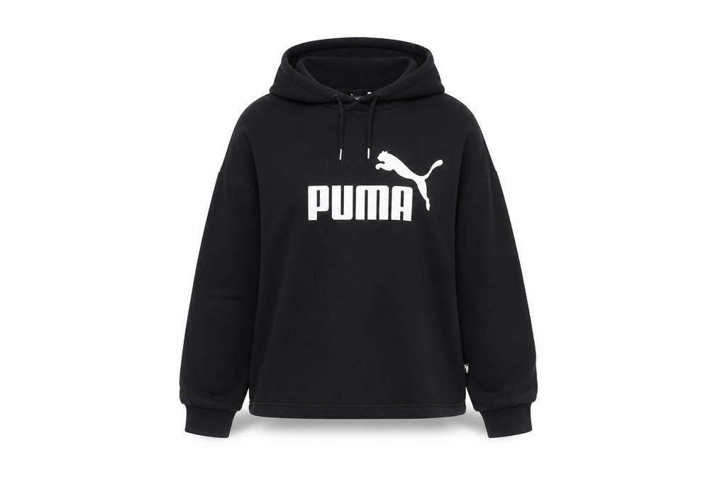 Womens UK L Regular PUMA Black Pullover Hoodie