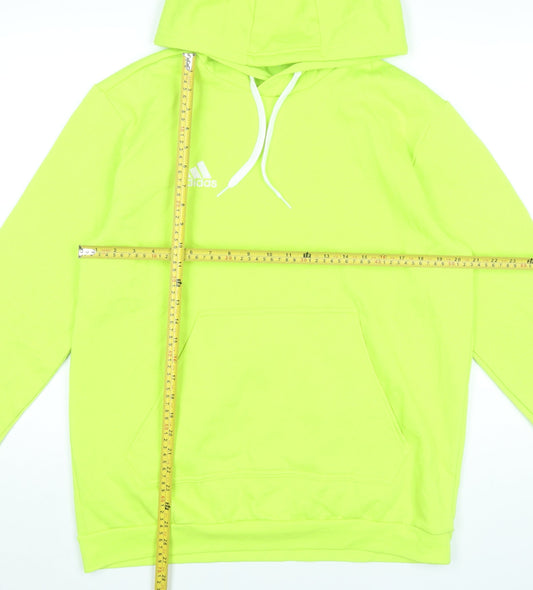 Adidas Men’s Green Pullover Hoodie L Regular Fit Sportswear