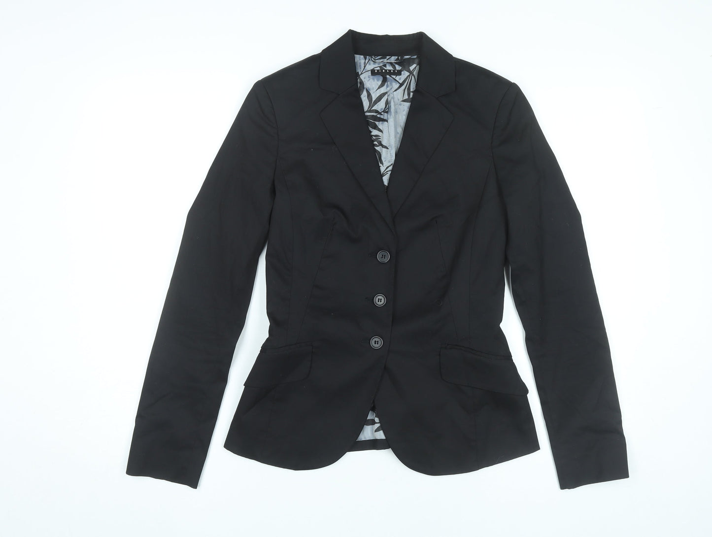 Sisley Women’s Black Size 12 Tailored Blazer Jacket Single-Breasted