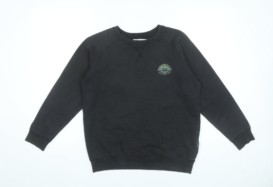 Billabong Teens Black Pullover Sweatshirt Size 14 Logo Graphic