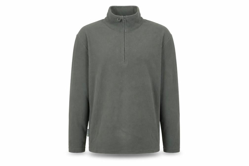 Mountain Essentials Mens Green Fleece Sweatshirt L 1/2 Zip Outdoor Hiking