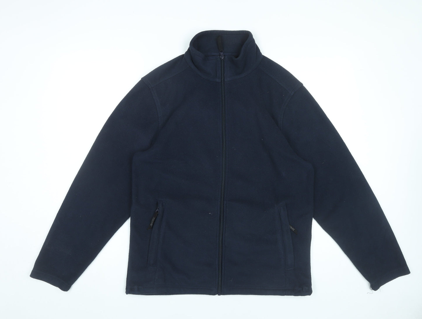 Regatta Mens Blue Fleece Jacket M Full Zip Stand Collar Outdoor