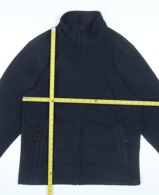 Regatta Mens Blue Fleece Jacket M Full Zip Stand Collar Outdoor