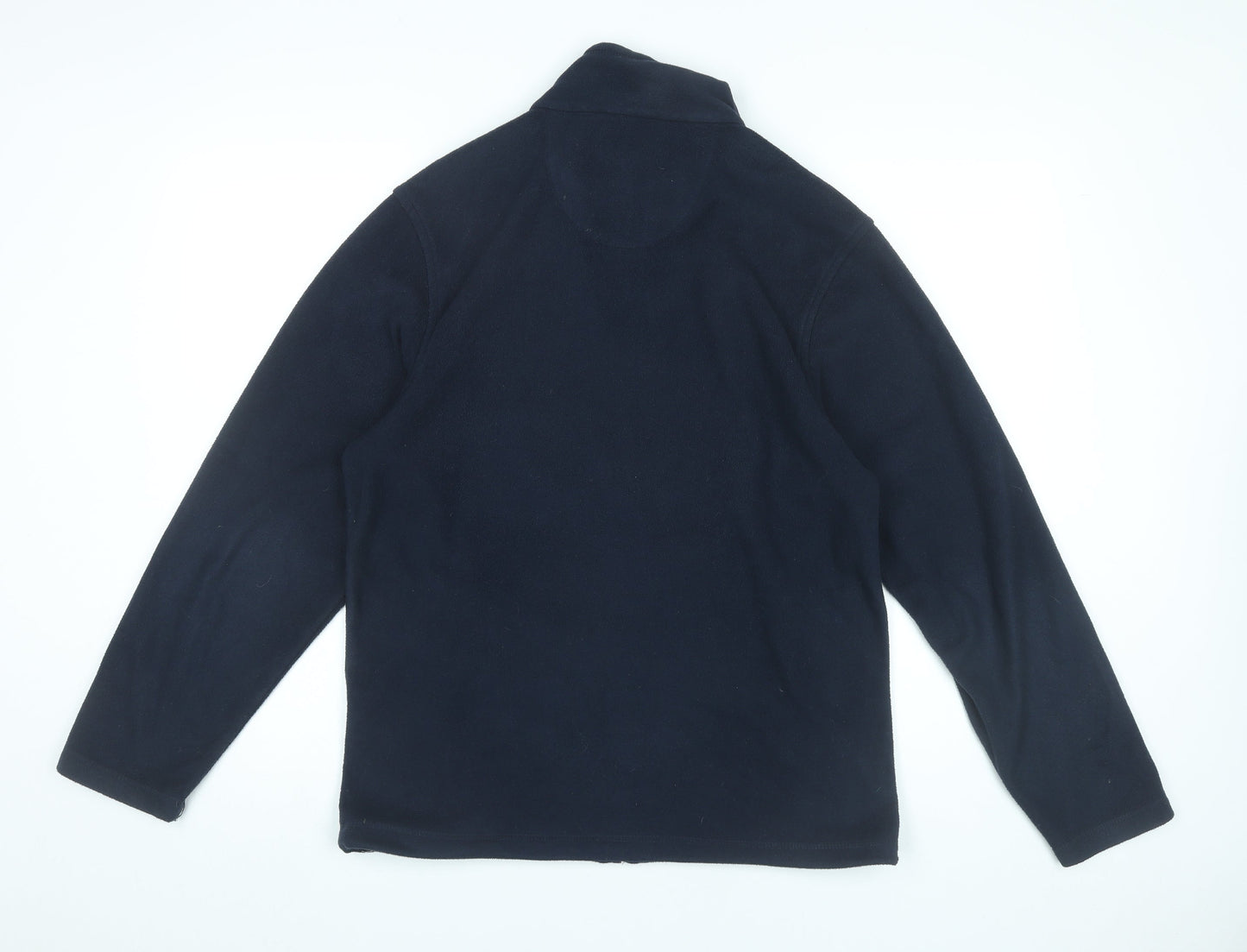 Regatta Mens Blue Fleece Jacket M Full Zip Stand Collar Outdoor