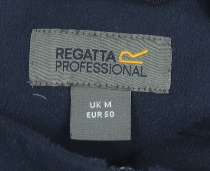 Regatta Mens Blue Fleece Jacket M Full Zip Stand Collar Outdoor