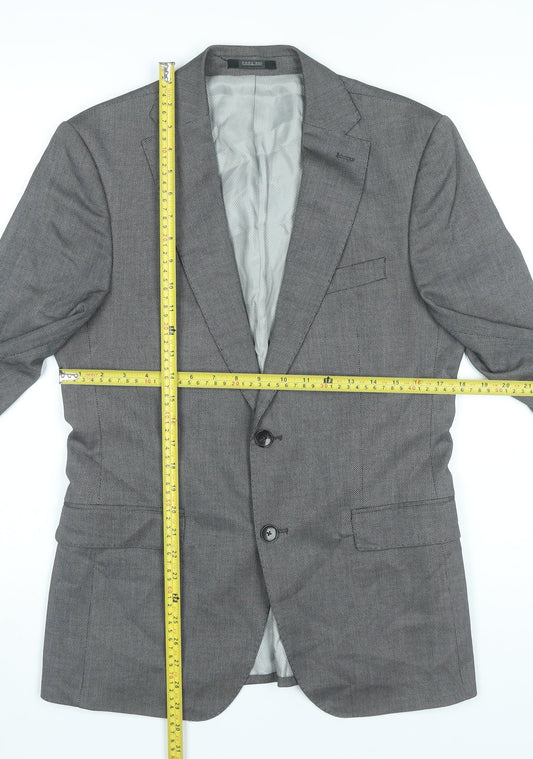 Zara Man Grey Blazer Jacket Men's 38 Regular Fit Smart Casual