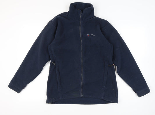 Berghaus Women Blue Fleece Jacket Size 16 Full Zip Outdoor