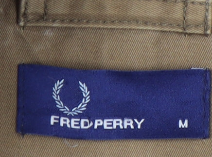 Fred Perry Men's Brown Cotton Trench Coat M Belted Classic
