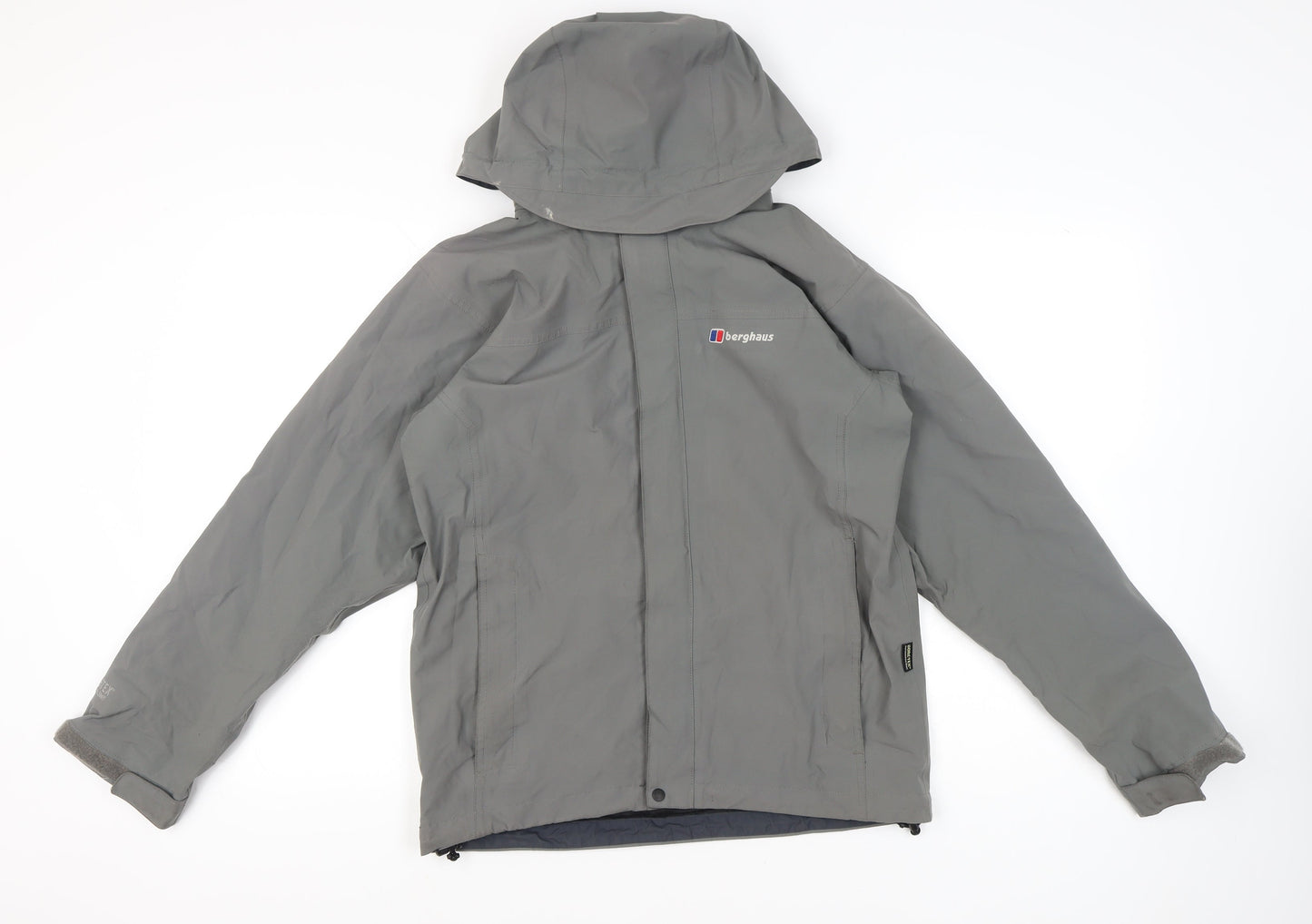 Berghaus Men’s Grey Waterproof Hooded Rain Jacket S