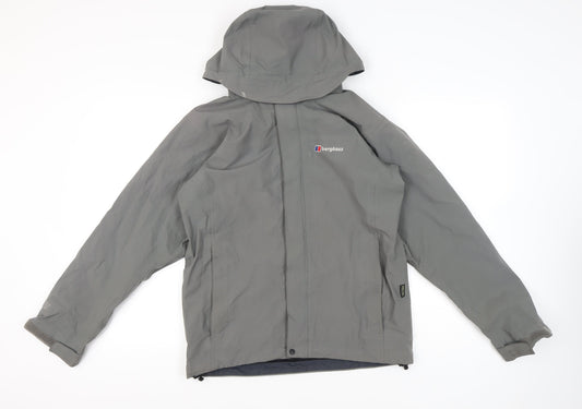 Berghaus Men’s Grey Waterproof Hooded Rain Jacket S