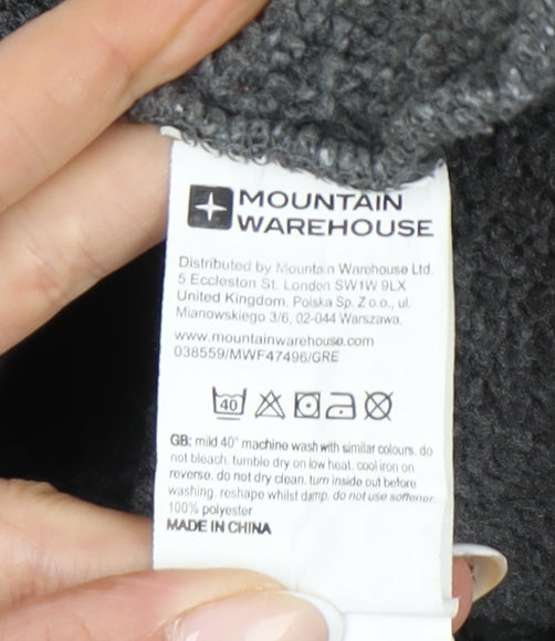 Mountain Warehouse Mens Grey XL 1/2 Zip Fleece Pullover Sweatshirt