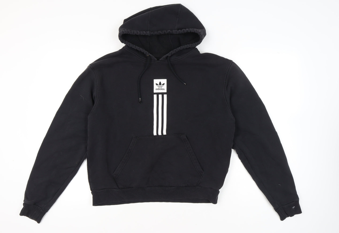 Adidas Unisex Black Pullover Hoodie Medium Logo Sportswear