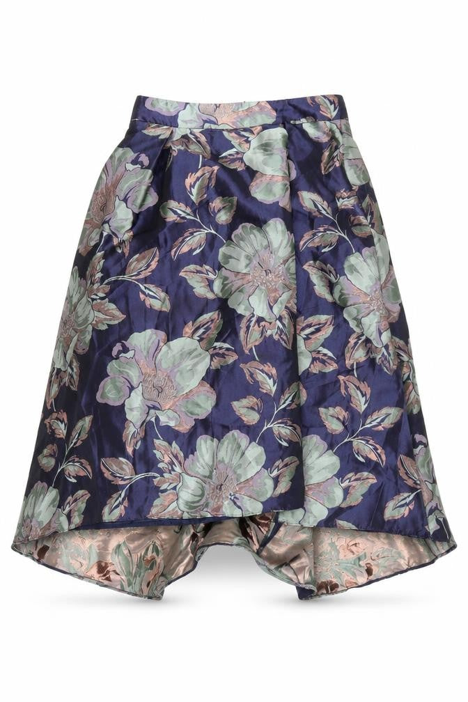 Front view of ASOS Women’s Multicoloured Floral A-Line Midi Skirt, size UK 8