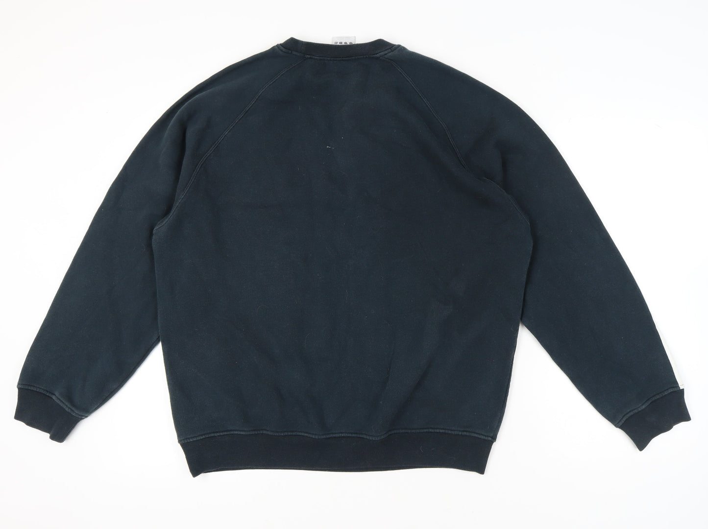 Adidas Mens Black L Pullover Sweatshirt Crew Neck Long Sleeve Gym