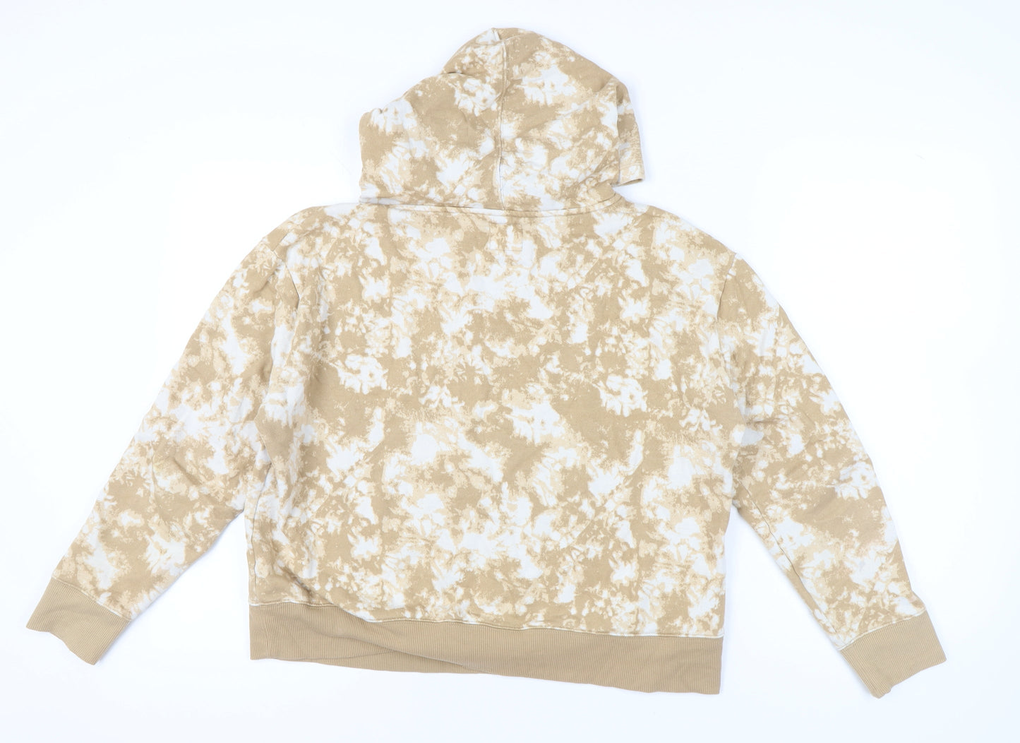Champion Womens Beige Tie Dye Pullover Hoodie Size L Logo Casual