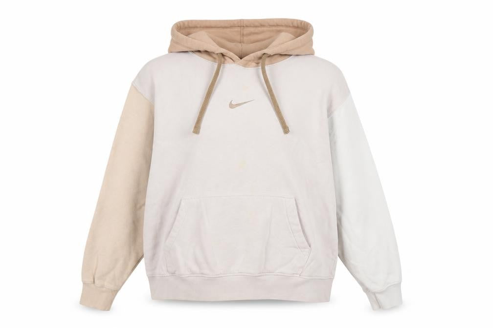 Womens UK S Regular Nike Beige Pullover Hoodie