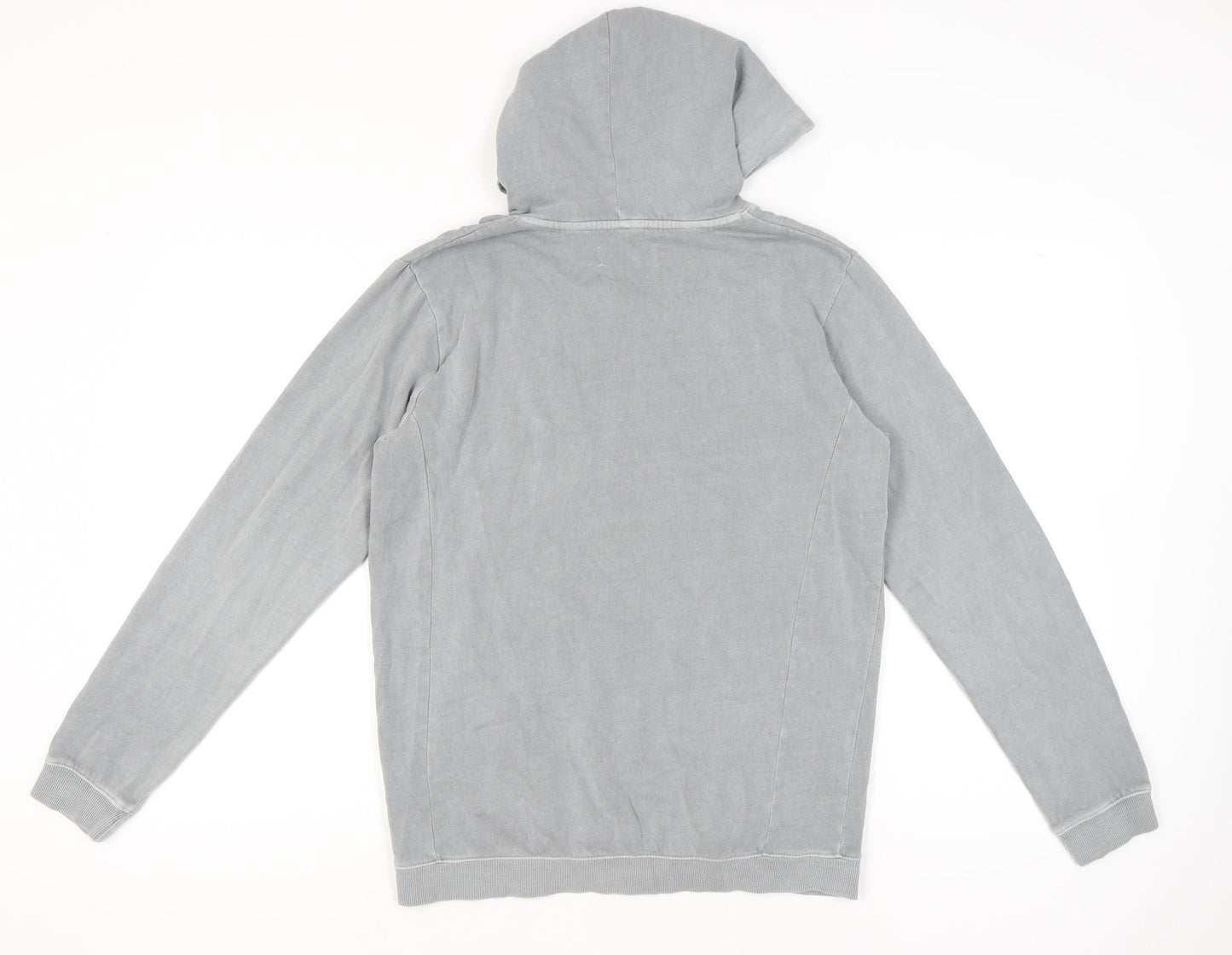 Cotton On Men’s Grey Pullover Hoodie Small Graphic Print City Urban