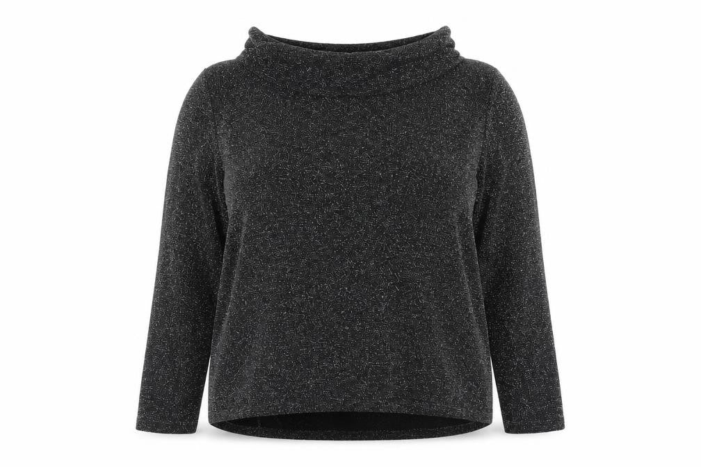 Marks and Spencer Women’s Black Glitter Cowl Neck Long Sleeve Blouse UK 22