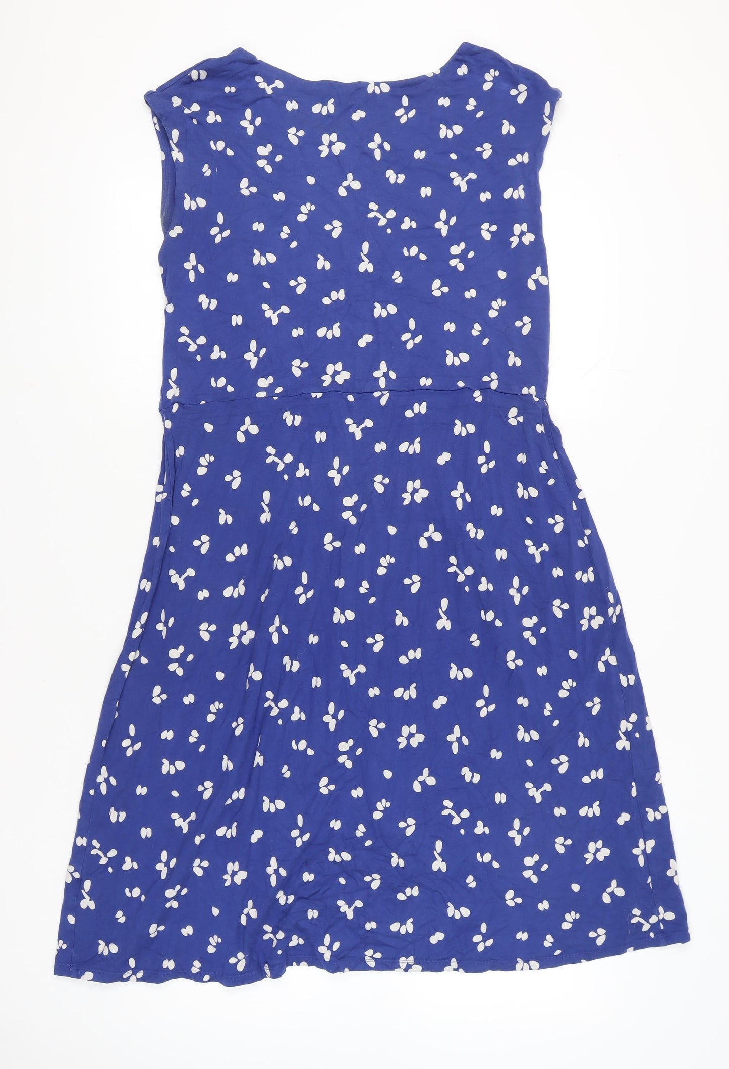 Boden Women Blue Floral A-Line Knee Length Dress Size 10