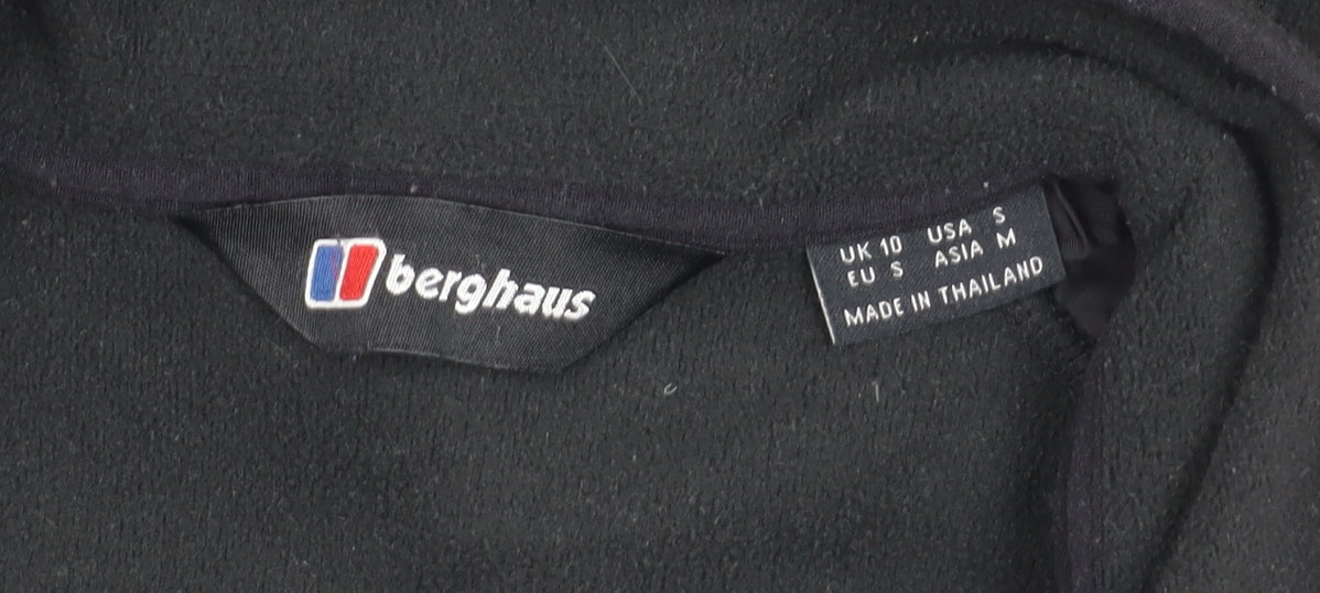 Berghaus Women's Black Fleece Jacket UK 10 Regular Fit Outdoor Zip